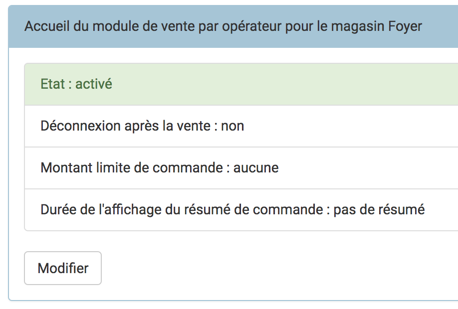 Configuration du module