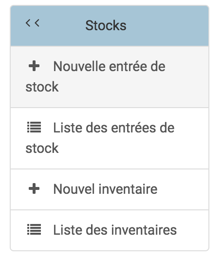 Nouvelle entrée de stock